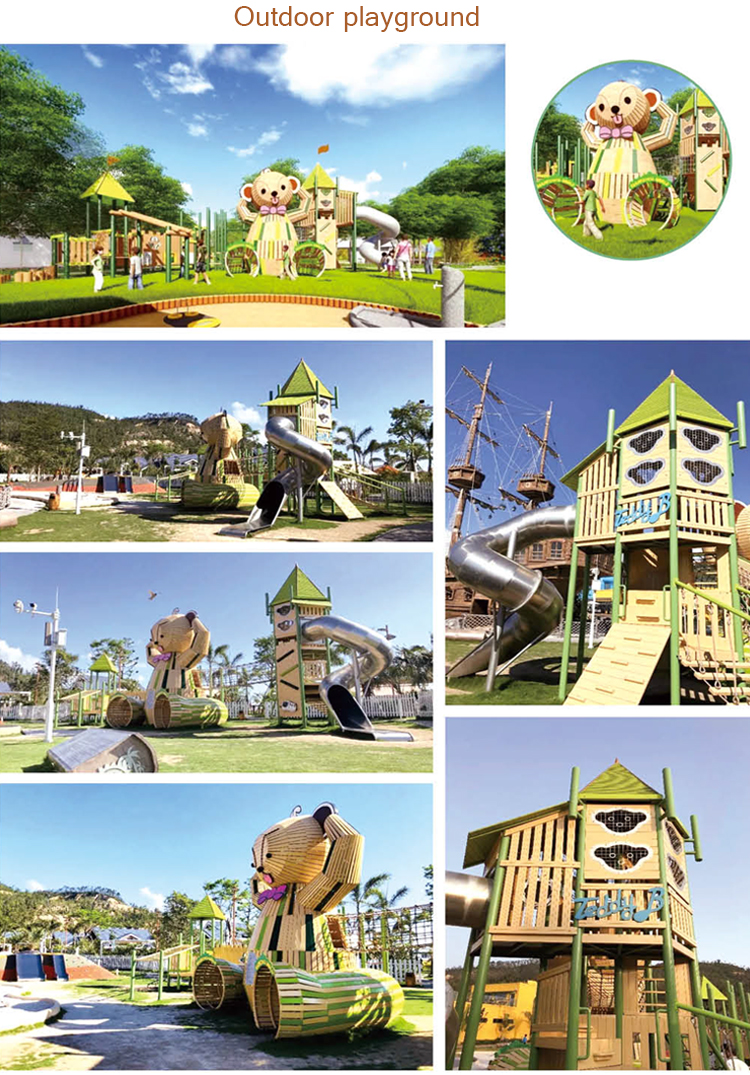 Big Slides Customized children plastic outdoor playground equipment