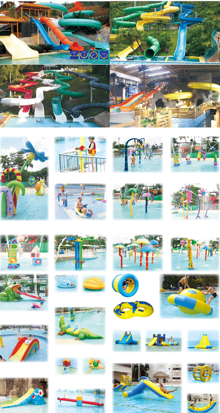 Large Water Park Water Play Equipment Water Slide For Sale