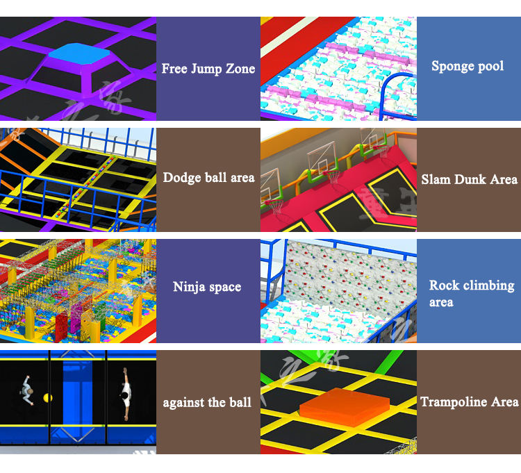 حديقة الترامبولين التجارية الاستدارة الترامبولين للبيع