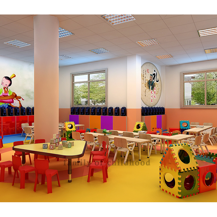 Factory Price Kids Children Furniture Set School Study Room Kindergarten Table Chairs