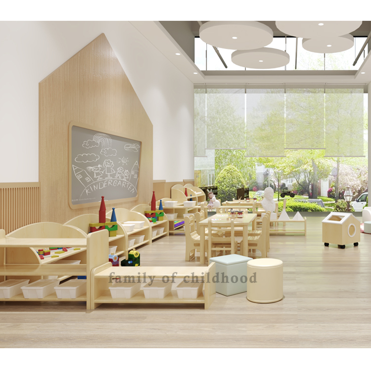 Modern Kids Furniture School Wooden Chairs Children Preschool Event Furniture Set