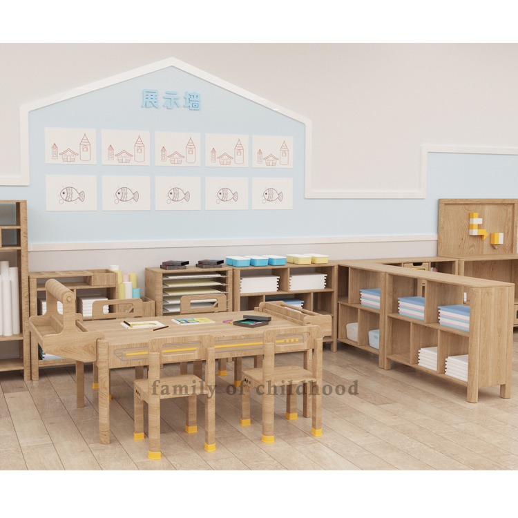 Kindergarten Playhouse Preschool Children Room Furniture Kids Rectangle Wooden Table