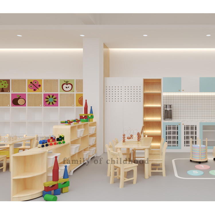 China Daycare Children Furniture Kids Cabinets Classroom Furniture Sets