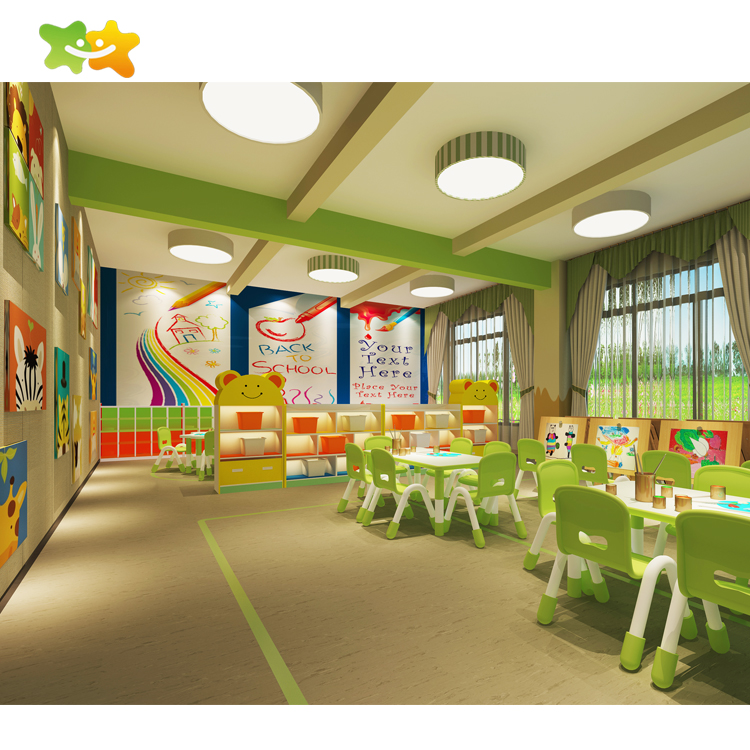 High Quality Preschool Furniture Kindergarten School Art Classroom Wooden Furniture