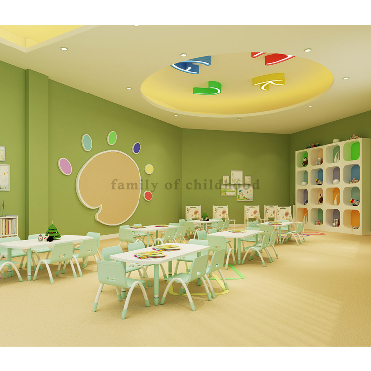 Daycare Plastic Reading Study Desk Kindergarten Kids Library Furniture