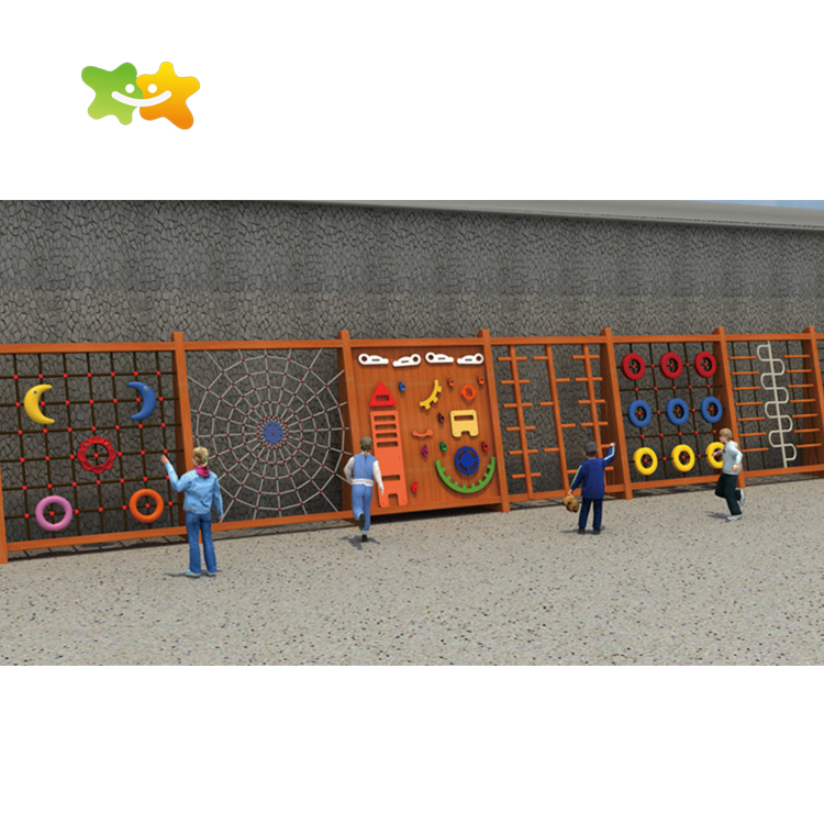 High Quality Kids Multiple Type Fun Outdoor Climbing Wall Wooden Climbing Wall Games For Kids