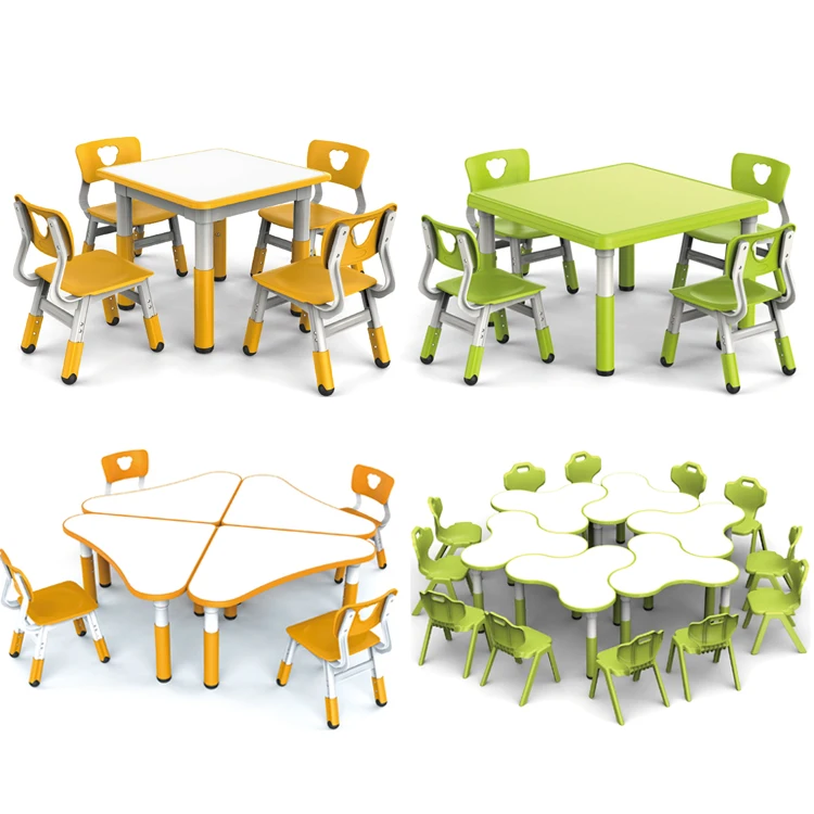 colorful kindergarten tables and chairs